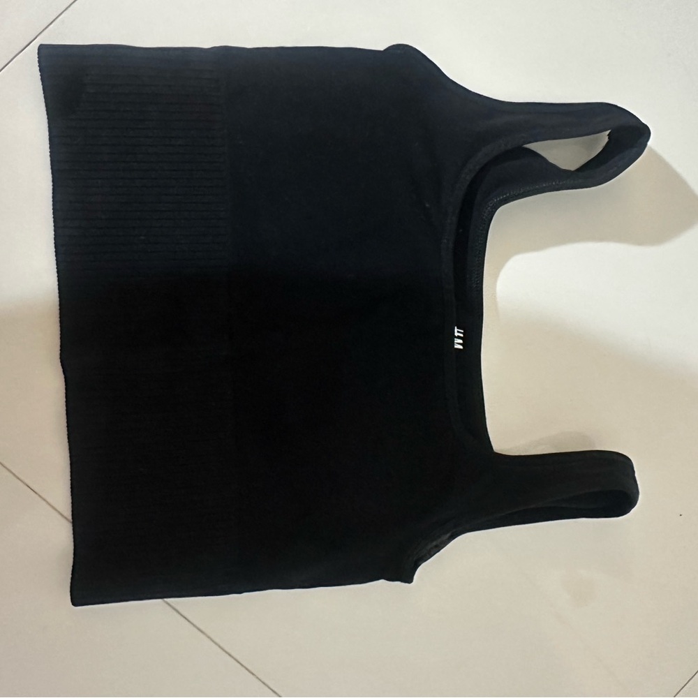Black Ribbed Tank Top